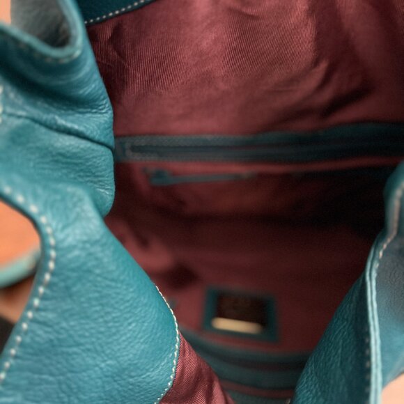 OR by Oryany Teal Leather Shoulder Bag with Front Pockets - Picture 11 of 13